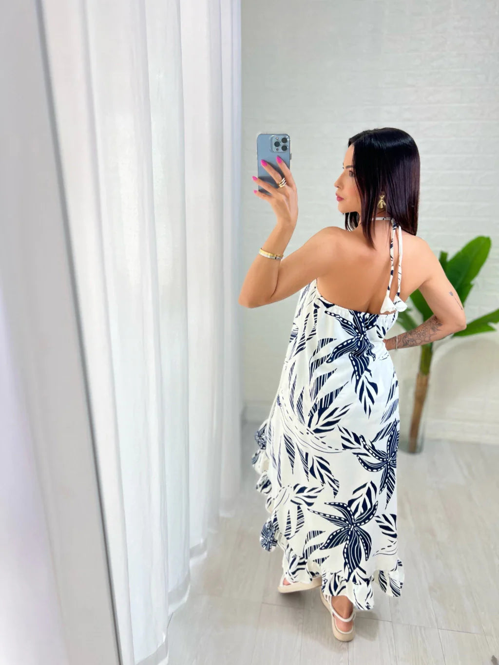 Vestido Bata Babado