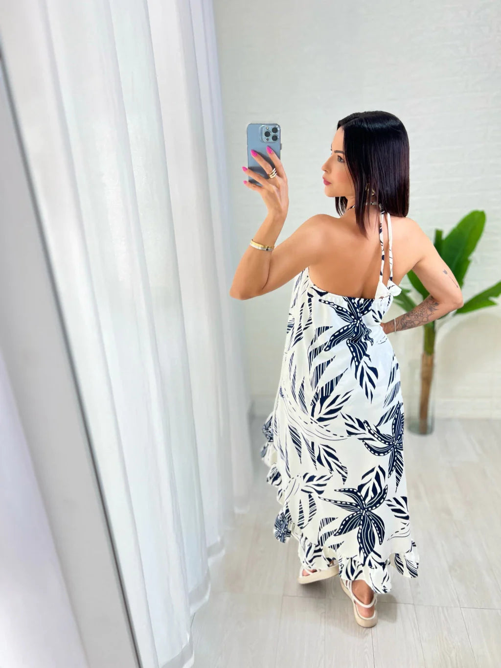 Vestido Bata Babado