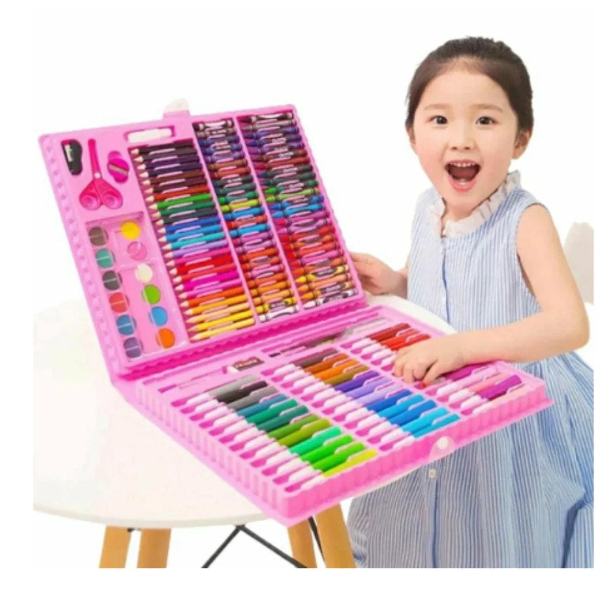 Maleta de Pintura com 150 Peças +Brinde Desenhos para colorir